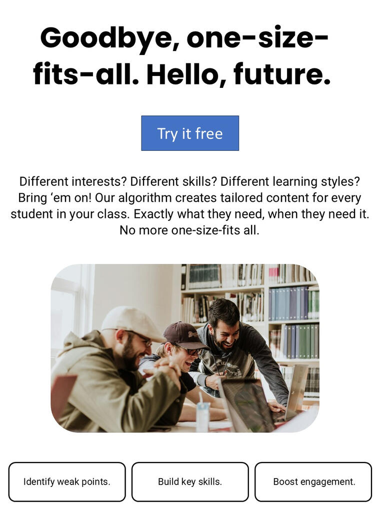 A brief product description for a Saas teaching platform. (Speculative.)